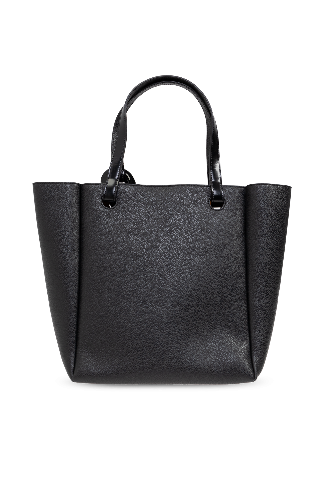 トートバッグ J W ANDERSON Black leather JWA Corner shopping bag JW Anderson JWA Leather Corner Tote Bag | Liberty
